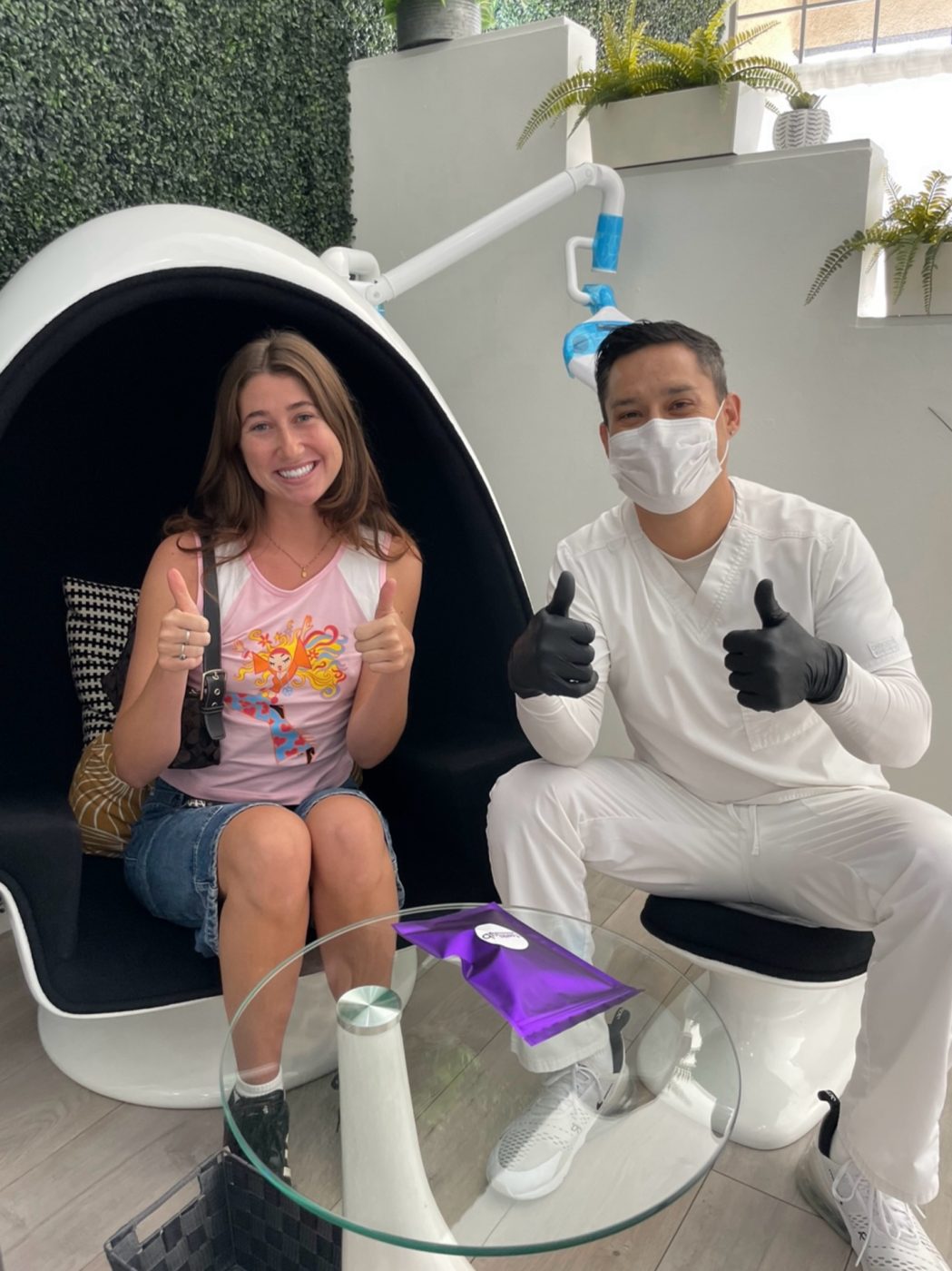 One adult whitening session