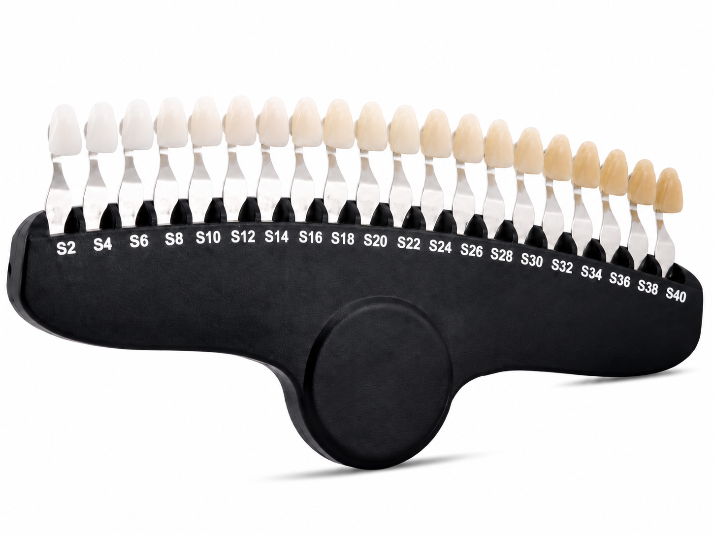The professional 40-shade bleaching guide used in-studio